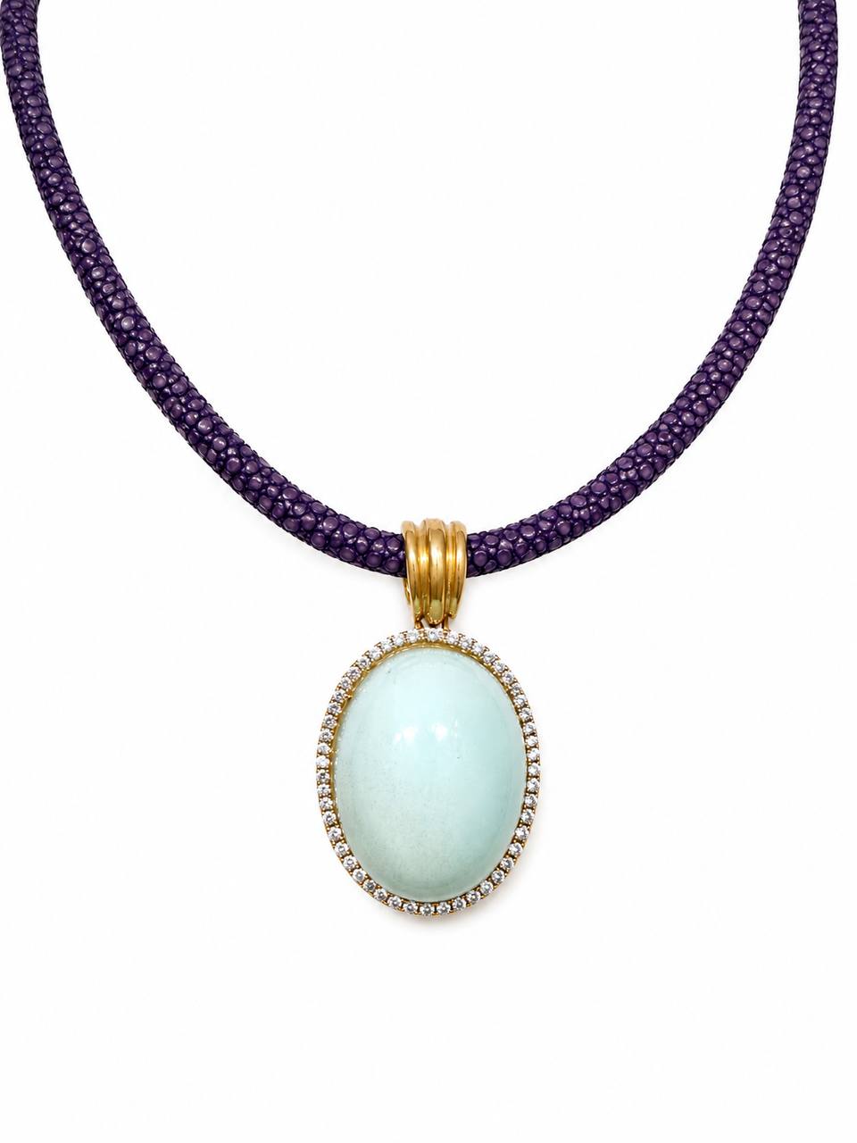 Chrysoberyll-Anhänger mit Brillanten (Gelbgold)